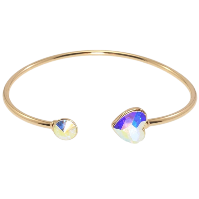 Браслет Xuping цвет 18K с кристаллами Swarovski Два кристалла АВ ø 6см фото №1