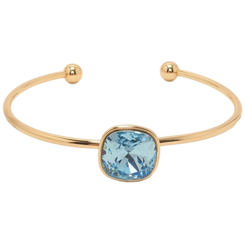 Браслет Xuping колір 18K з кр-ми Swarovski Кристал Aquamarine ø 6см фото №4