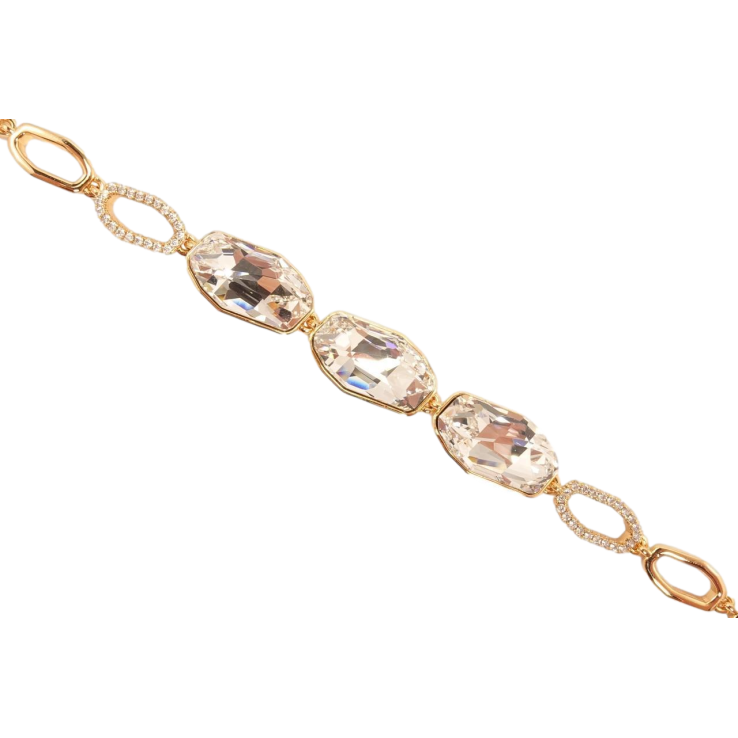 Браслет Xuping цвет 18K с кристаллами Swarovski Кристаллы Clear доп.замок на два размера 16.5,19.5см фото №25