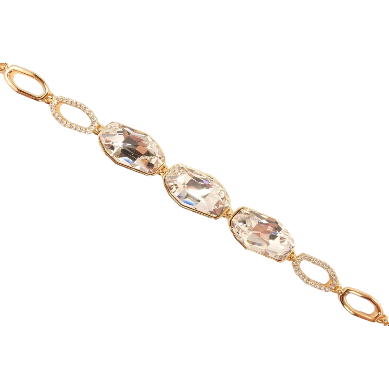 Браслет Xuping цвет 18K с кристаллами Swarovski Кристаллы Clear доп.замок на два размера 16.5,19.5см фото №1