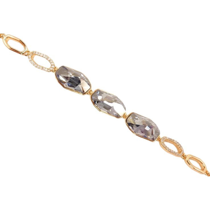 Браслет Xuping цвет 18K с кристаллами Swarovski Кристалл Black Diamond доп.замок 17.5,19.5см х 7мм фото №11