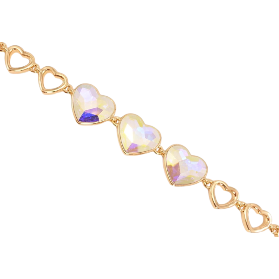 Браслет Xuping колір 18K із кристалами Swarovski Кристали Aurore Boreal дод. замок 17.5,19см х 9мм фото №1