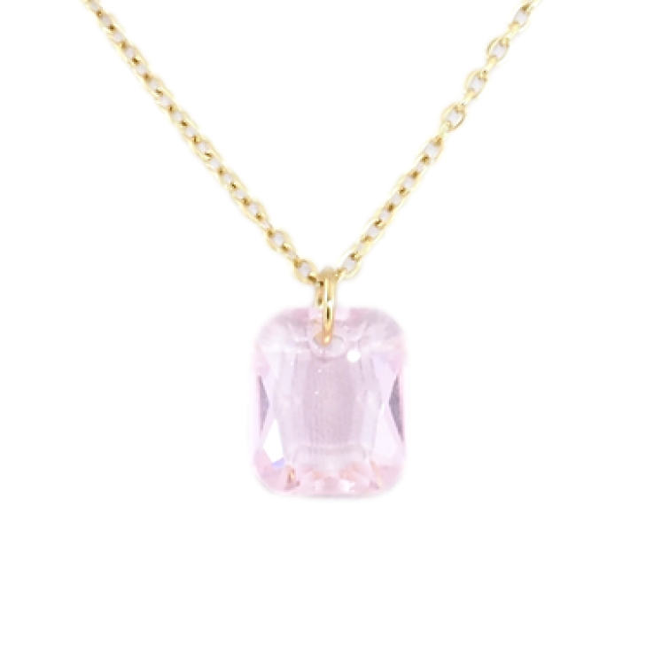 Підвіска на ланцюжку Xuping ТТМ Stainless Steel колір 14K Рожевий кристал, 10х12мм довжина 47-52см х 1мм фото №20