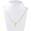 Подвеска на цепочке Xuping ТТМ Stainless Steel цвет 14K Крестик длинна 47-52см х 1-2мм фото №2