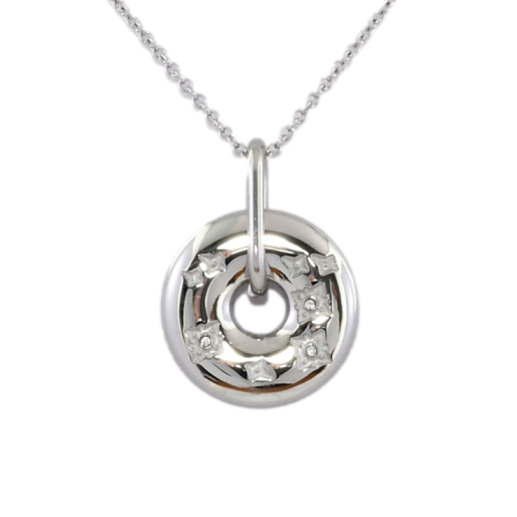 Підвіска на ланцюжку Xuping ТТМ Stainless Steel колір Родій Кільце з візерунком, ø 20мм довжина 46-52см х 1.5мм фото №22 Підвіска на ланцюжку Xuping ТТМ Stainless Steel колір Родій Кільце з візерунком, ø 20мм довжина 46-52см х 1.5мм фото №22