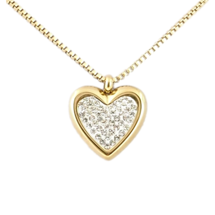 Підвіска на ланцюжку Xuping ТТМ Stainless Steel колір 14K Серце з цирконієм довжина 43-48см х 1мм фото №19