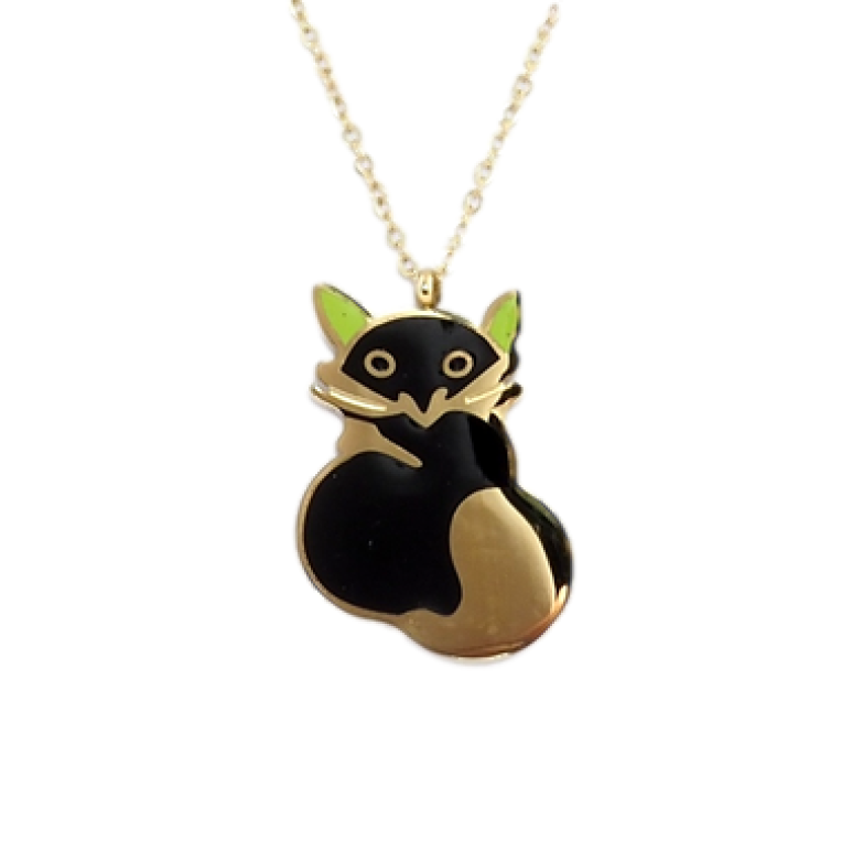 Підвіска на ланцюжку Xuping ТТМ Stainless Steel колір 14K Кицька довжина 76-81см х 1мм фото №1