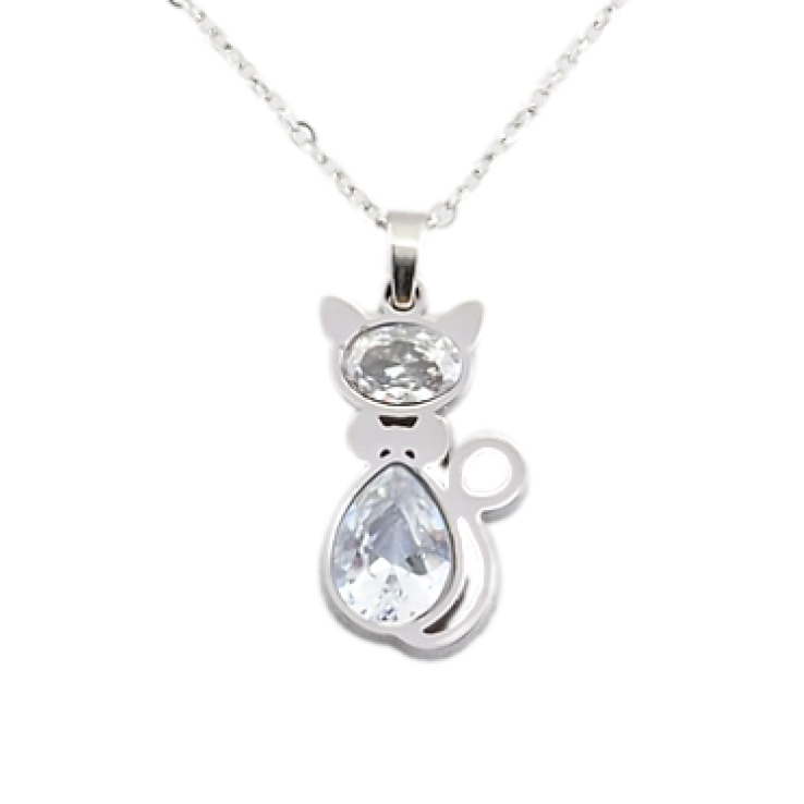 Підвіска на ланцюжку Xuping ТТМ Stainless Steel колір Родій Кицька довжина 43-49см х 1мм фото №20