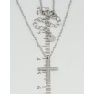 Підвіска на ланцюжку Xuping ТТМ Stainless Steel колір Родій Хрестик довжина 46-51см х 1мм фото №3
