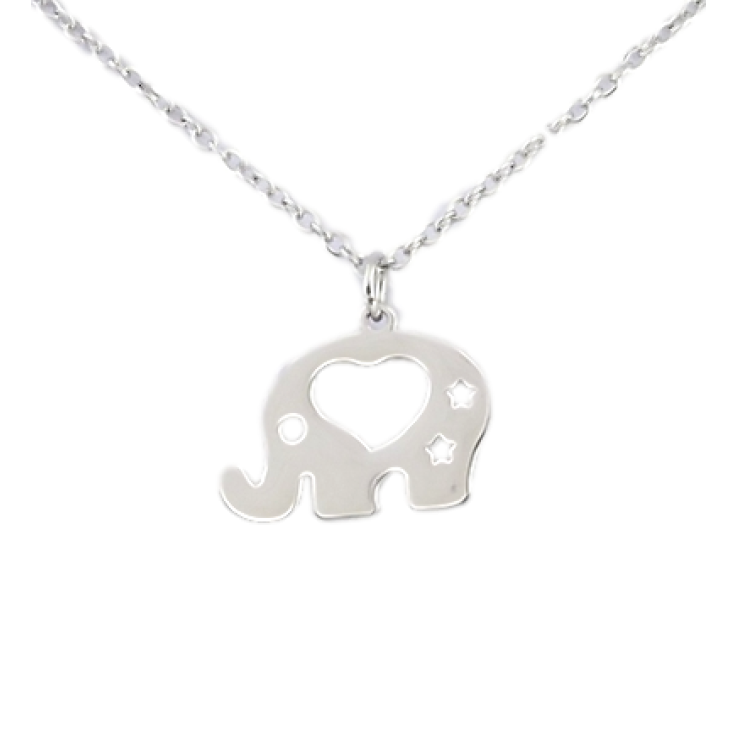 Підвіска на ланцюжку Xuping ТТМ Stainless Steel колір Родій Слоник довжина 43.5-48.5см х 1мм фото №20 Підвіска на ланцюжку Xuping ТТМ Stainless Steel колір Родій Слоник довжина 43.5-48.5см х 1мм фото №20