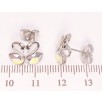 Сережки Xuping колір Родій з кристалами Swarovski пусети Закохані лебеді з кристалами АВ фото №2