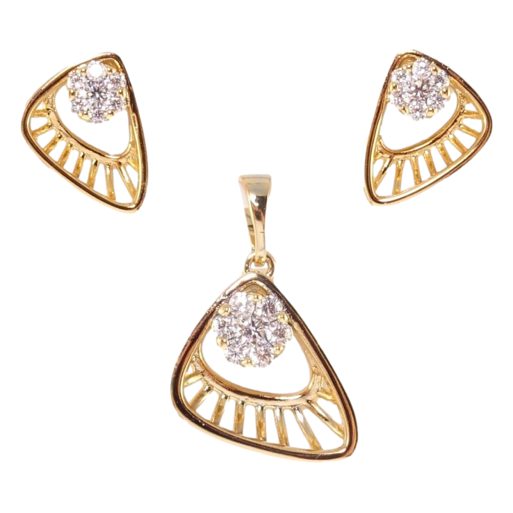 Набір Xuping Позолота 18K Сережки Кулон Фігурні з кристалами фото №24