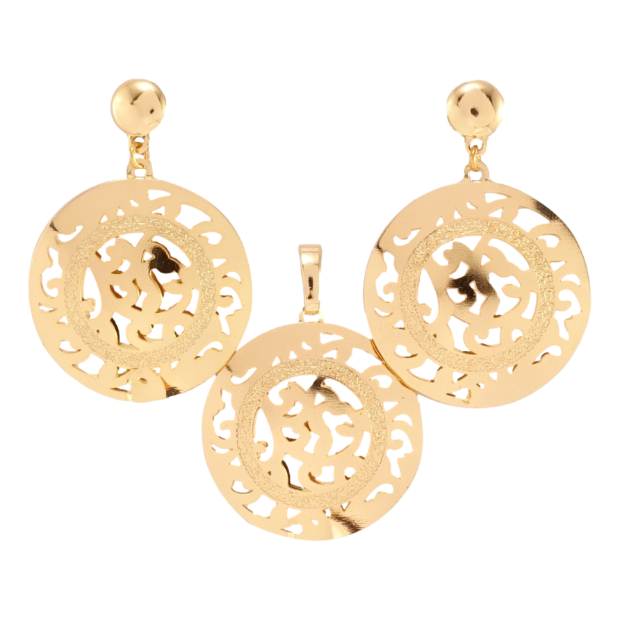 Набір Xuping Позолота 18K Сережки Кулон Різні круглі підвіски фото №1