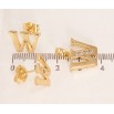 Набор Xuping Позолота 18K Серьги Кулон Буква W с цирконием фото №2