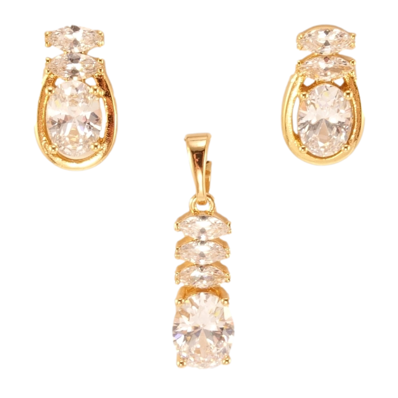 Набор Xuping Позолота 18K Серьги Кулон Кристальная фантазия фото №5