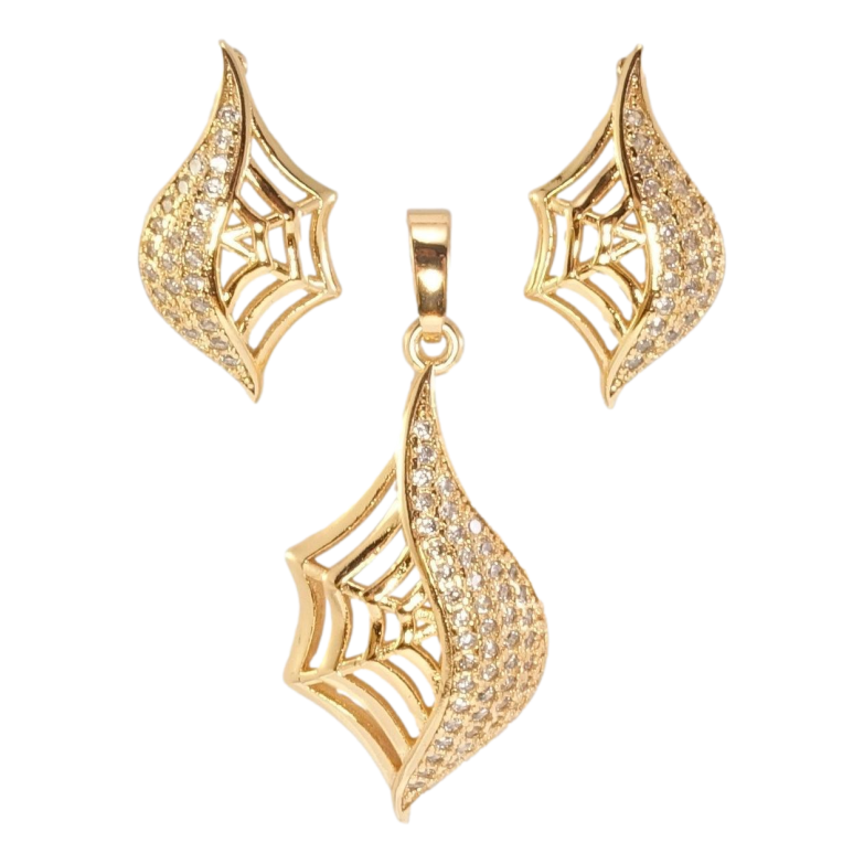 Набор Xuping Позолота 18K Серьги Кулон Паутинки фото №1