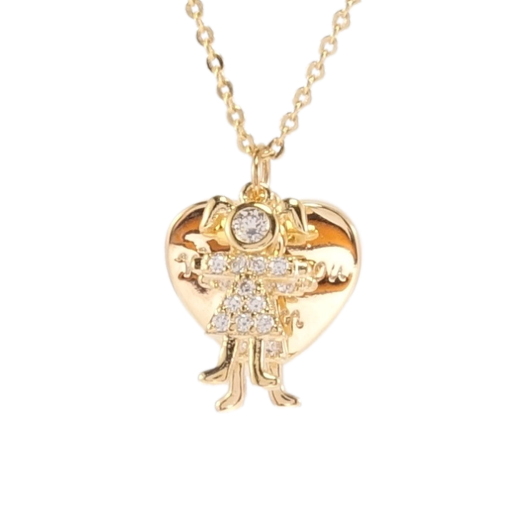 Кулон на ланцюжку Xuping Позолота 18K Три підвіски Ми любимо тебе Мама довжина 45см х 1мм фото №10