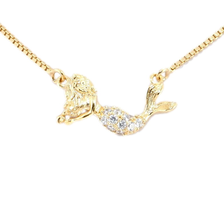 Подвеска на цепочке Xuping Позолота 18K Русалка длина 41,5см х 1мм фото №4 Подвеска на цепочке Xuping Позолота 18K Русалка длина 41,5см х 1мм фото №4