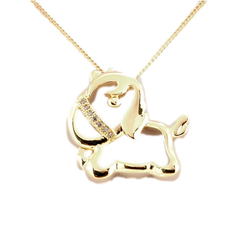 Кулон на цепочке Xuping Позолота 18K Ослик длина 46см х 2мм фото №1