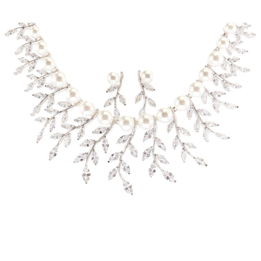 Набір Xuping Родій Сережки Кольє Живописна розкіш кристалів розмір 42,5см х 6-40мм фото №1 Набір Xuping Родій Сережки Кольє Живописна розкіш кристалів розмір 42,5см х 6-40мм фото №1