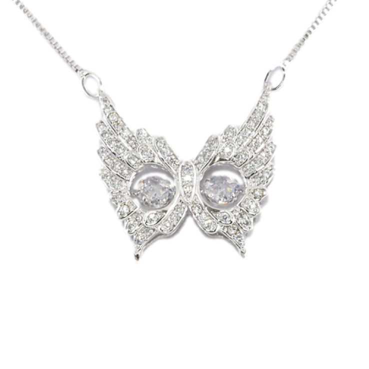 Кулон на цепочке Xuping Родий Бабочка с цирконием длина 44-49см х 1мм фото №25