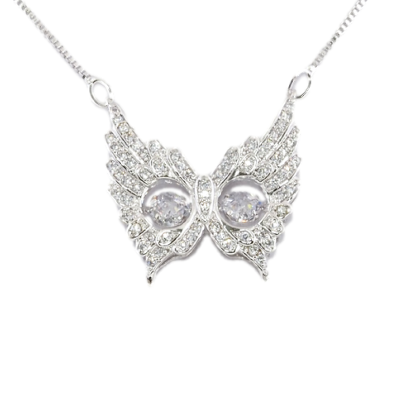 Кулон на цепочке Xuping Родий Бабочка с цирконием длина 44-49см х 1мм фото №9