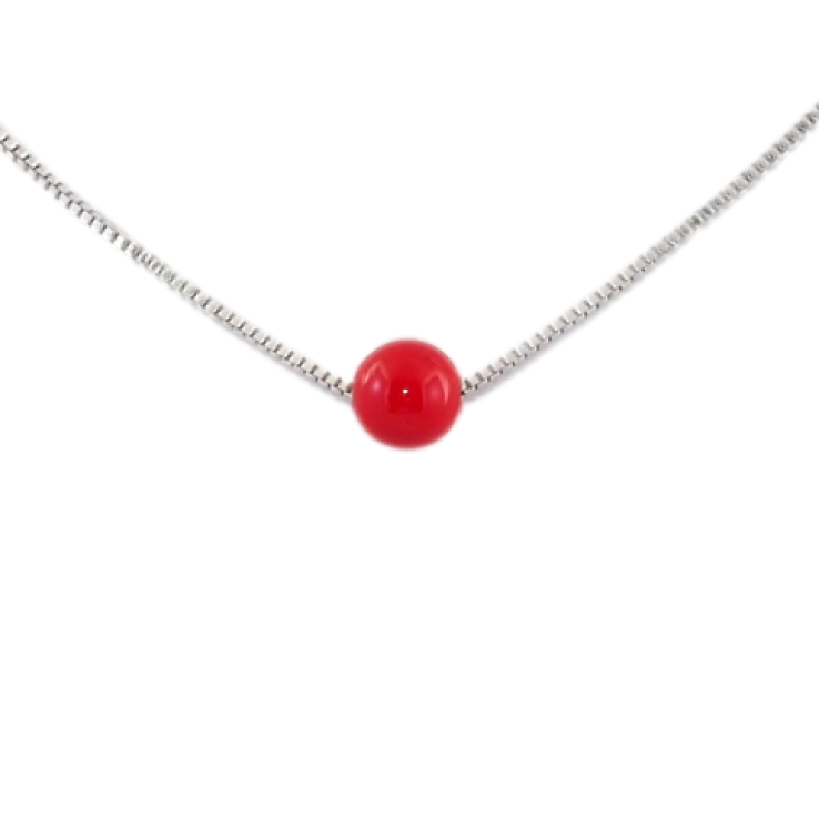 Підвіска на ланцюжку Xuping Родій Червона кулька довжина 46-51см х 1мм, ø 6мм фото №13