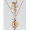 Кулон на ланцюжку Xuping Позолота 18K Крапелька з кришталевими квіточками довжина 41-47см х 1.5мм фото №3