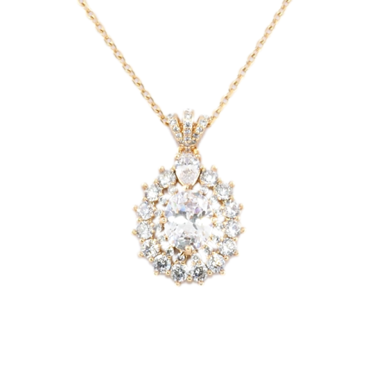 Кулон на ланцюжку Xuping Позолота 18K Іскристість довжина 41-47см х 1.5мм фото №24