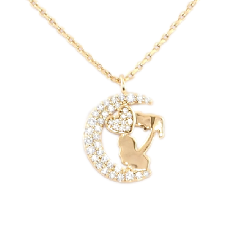 Кулон на ланцюжку Xuping Позолота 18K Радість материнства довжина 45-48см х 1мм фото №2