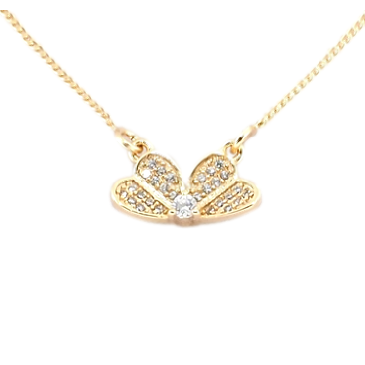 Підвіска на ланцюжку Xuping Позолота 18K Дует сердець з цирконієм довжина 41.5,43.5,45.5см х 1мм фото №22