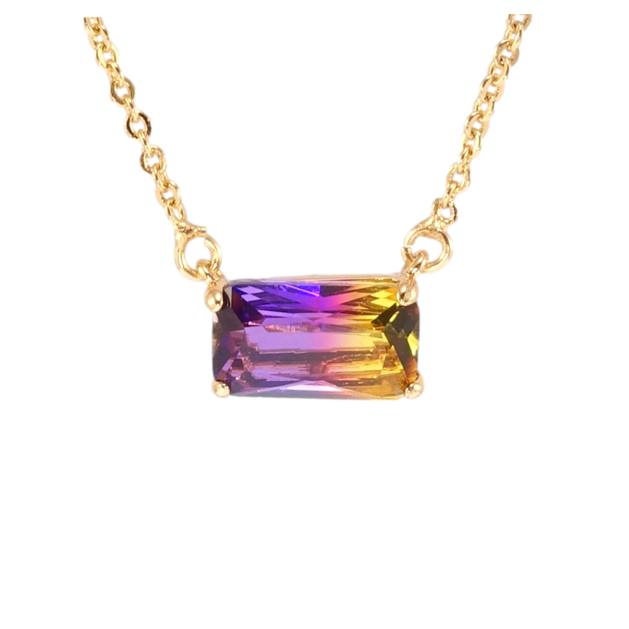 Підвіска на ланцюжку Xuping Позолота 18K Бузово-жовтий кристал довжина 45-48см х 1мм фото №1 Підвіска на ланцюжку Xuping Позолота 18K Бузово-жовтий кристал довжина 45-48см х 1мм фото №1