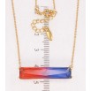 Підвіска на ланцюжку Xuping Позолота 18K Червоно-синій кристал довжина 47-50см х 1мм фото №3