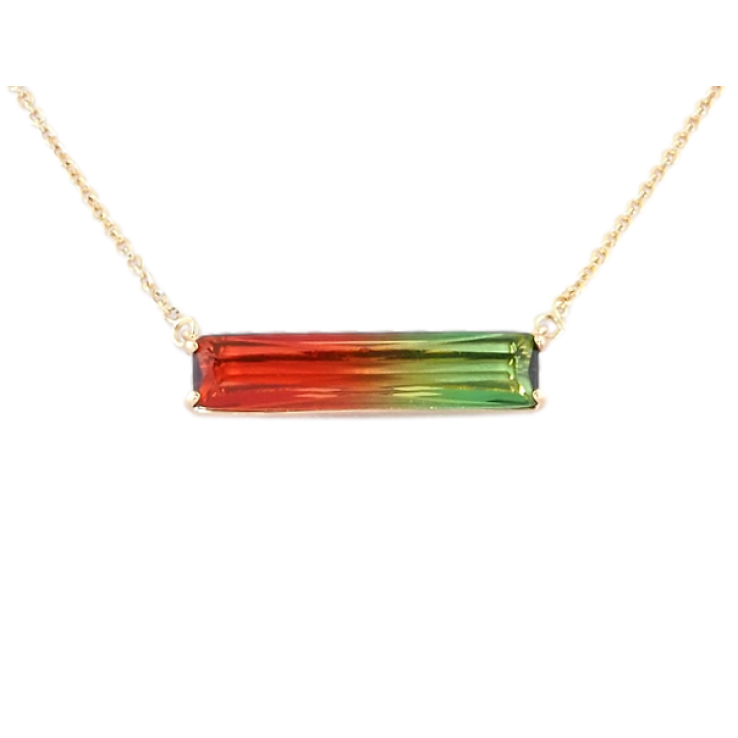 Підвіска на ланцюжку Xuping Позолота 18K Червоно-зелений кристал довжина 47-50см х 1мм фото №24