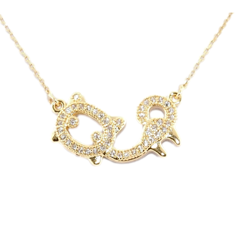 Подвески на цепочке Xuping Позолота 18K Кошка длина 41-45см х 1мм фото №1