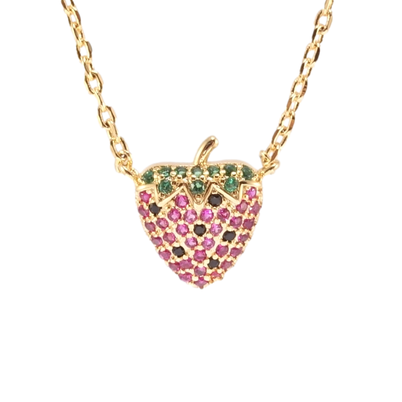 Підвіска на ланцюжку Xuping Позолота 18K Полуничка довжина 40-45см х 1мм фото №2