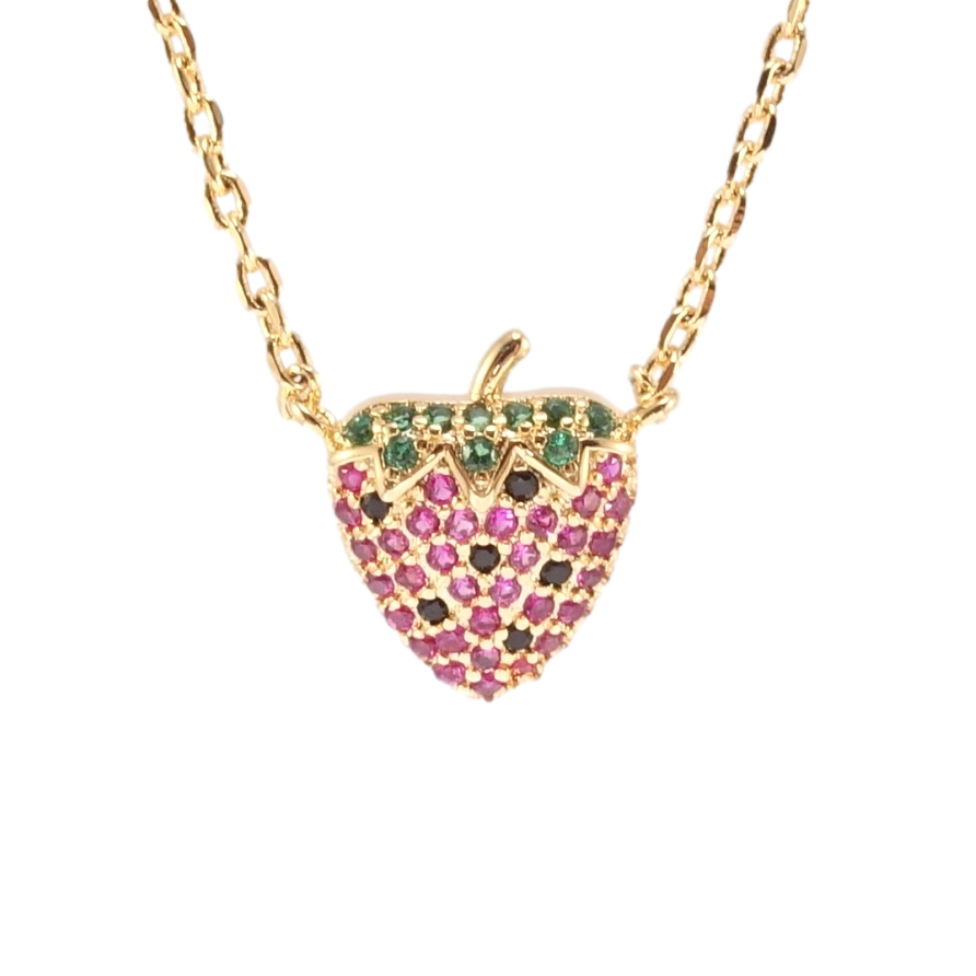 Підвіска на ланцюжку Xuping Позолота 18K Полуничка довжина 40-45см х 1мм фото №1