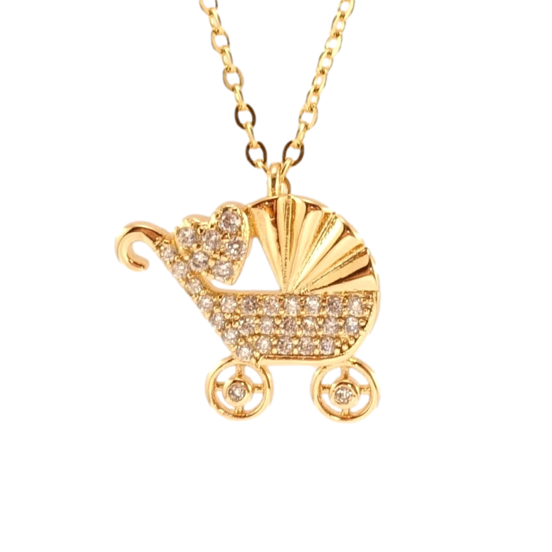 Підвіска на ланцюжку Xuping Позолота 18K Візок із серцем довжина 46-51см х 2мм фото №1