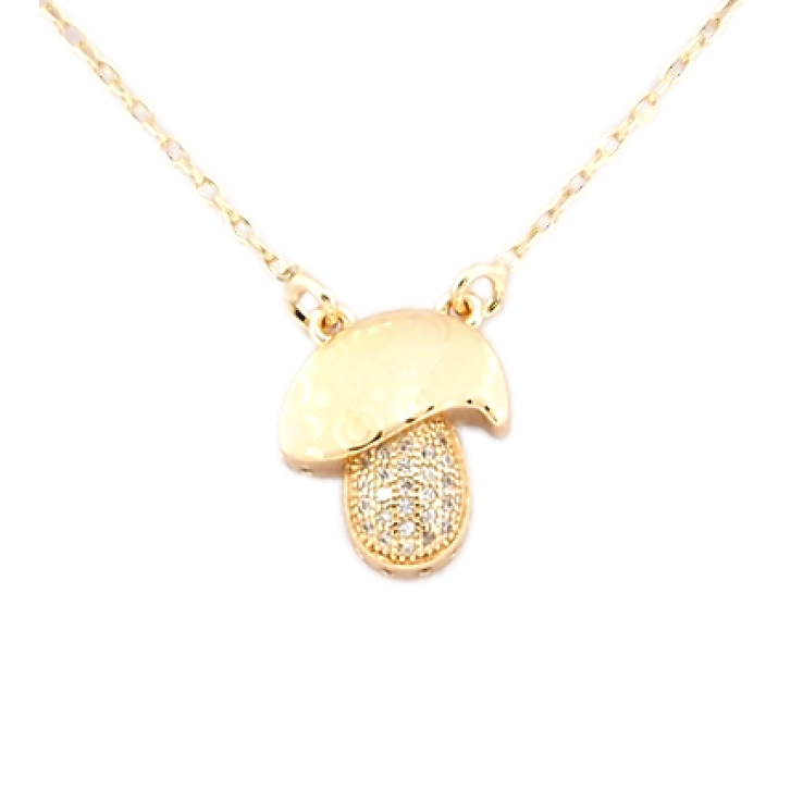 Підвіска на ланцюжку Xuping Позолота 18K Гриб з цирконієм та візерунком напилюванням довжина 43-46см х 1мм фото №24