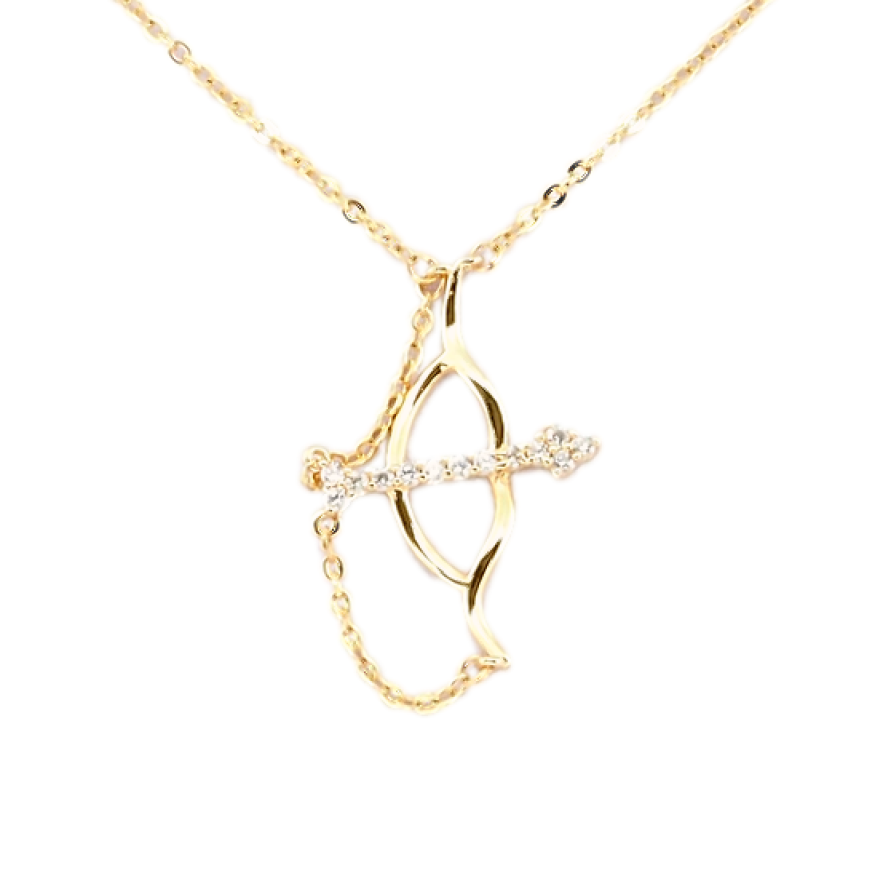 Кулон на ланцюжку Xuping Позолота 18K Арбалет довжина 46см х 1мм фото №1