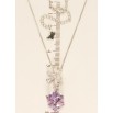 Кулон Xuping колір Родій з кр-ми Swarovski на ланцюжку Сніжинка з кристальним кубом Provence Lavender довжина фото №4