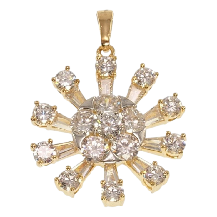 Кулон Xuping Позолота + Родий Декоративная кристальная снежинка фото №18