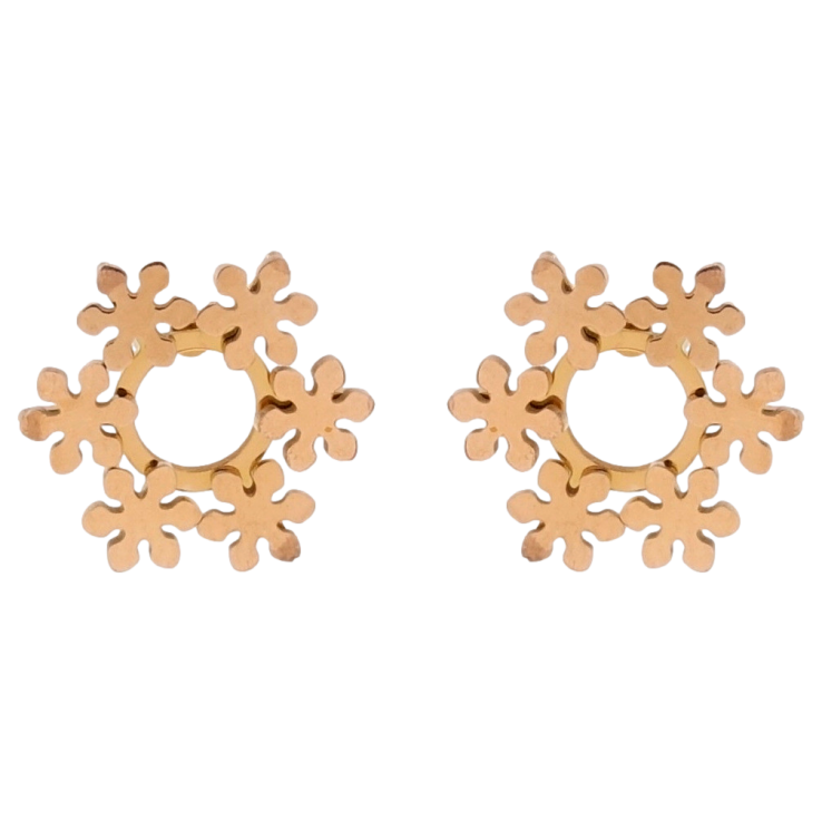 Серьги Xuping TTM Stainless Steel цвет РО пусеты Снежинки фото №9