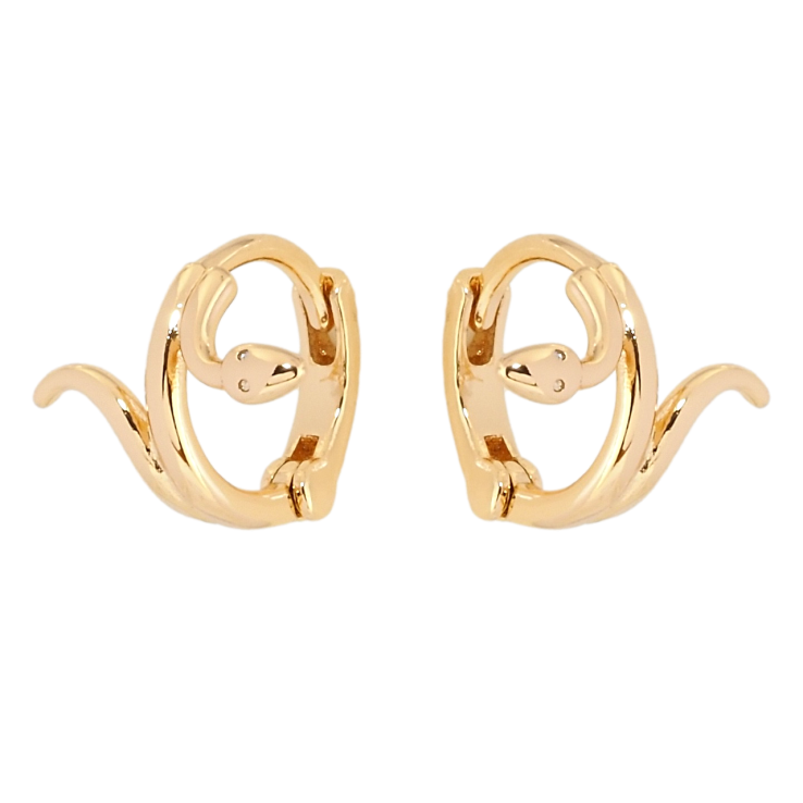 Серьги Xuping Позолота 18K колечки Змейки фото №18