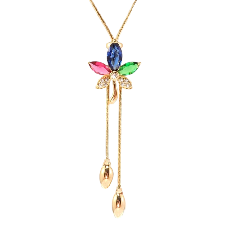 Бігунок на ланцюжку Xuping Позолота 18K Кленовий лист з інкрустацією та вставками яскраві кристали дл.52-55см фото №13 Бігунок на ланцюжку Xuping Позолота 18K Кленовий лист з інкрустацією та вставками яскраві кристали дл.52-55см фото №13