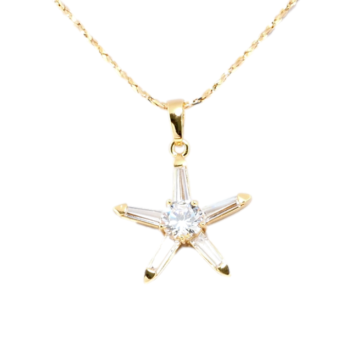 Кулон на ланцюжку Xuping Позолота 18K Кристальна зірка довжина 45-50см х 1мм фото №18