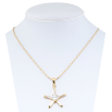 Кулон на ланцюжку Xuping Позолота 18K Кристальна зірка довжина 45-50см х 1мм фото №2