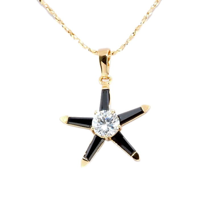 Кулон на ланцюжку Xuping Позолота 18K Кристальна зірка довжина 46-50,5см х 1мм фото №17