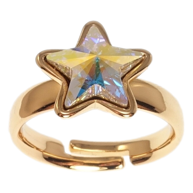 Каблучка Xuping колір 18K з кр-ми Swarovski Кристальна зірка АВ фото №2