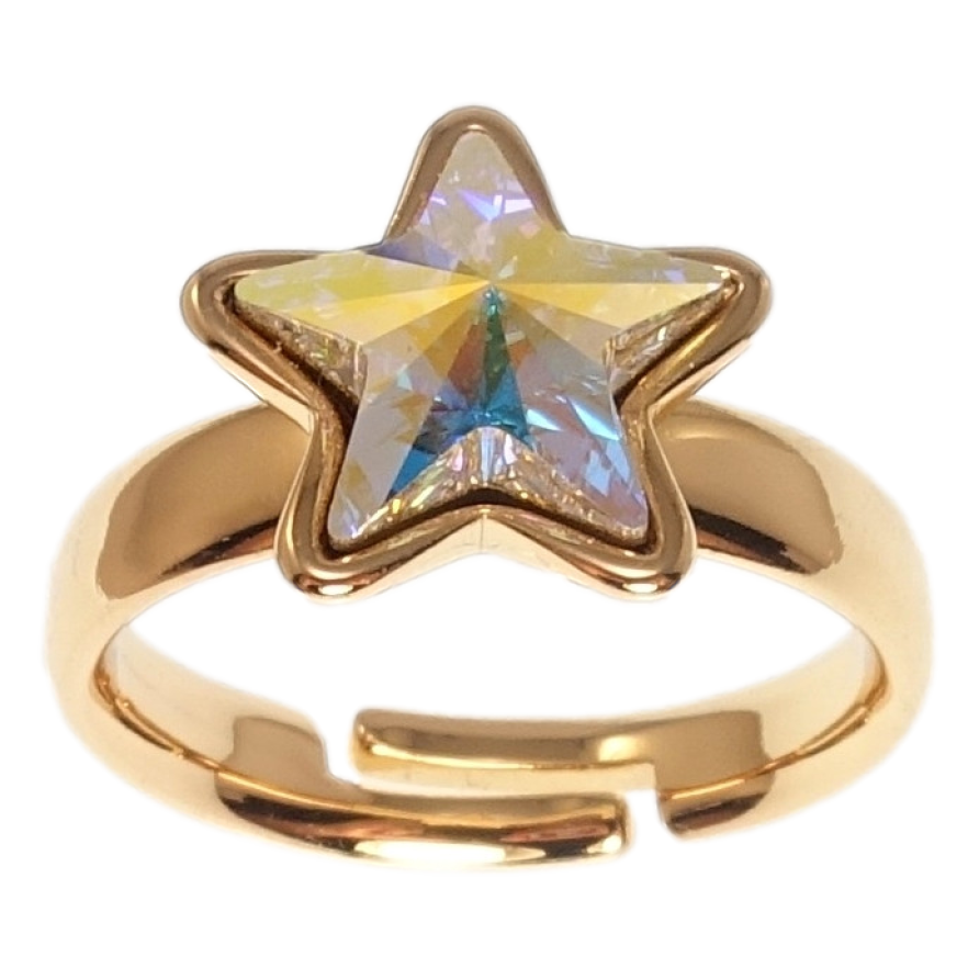 Каблучка Xuping колір 18K з кр-ми Swarovski Кристальна зірка АВ фото №1